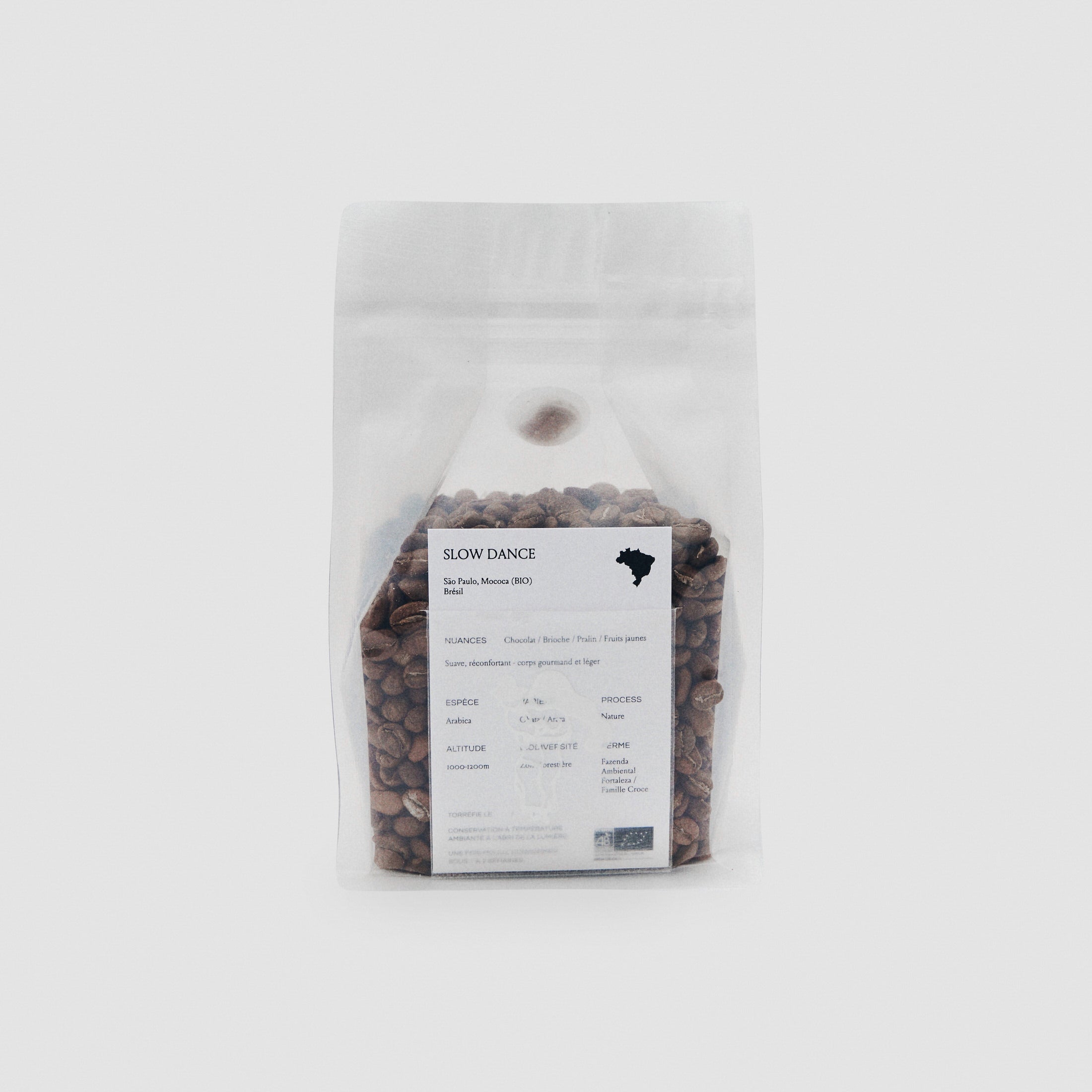 Brazil Specialty Coffee Bean Slow Dance Café Nuances Label